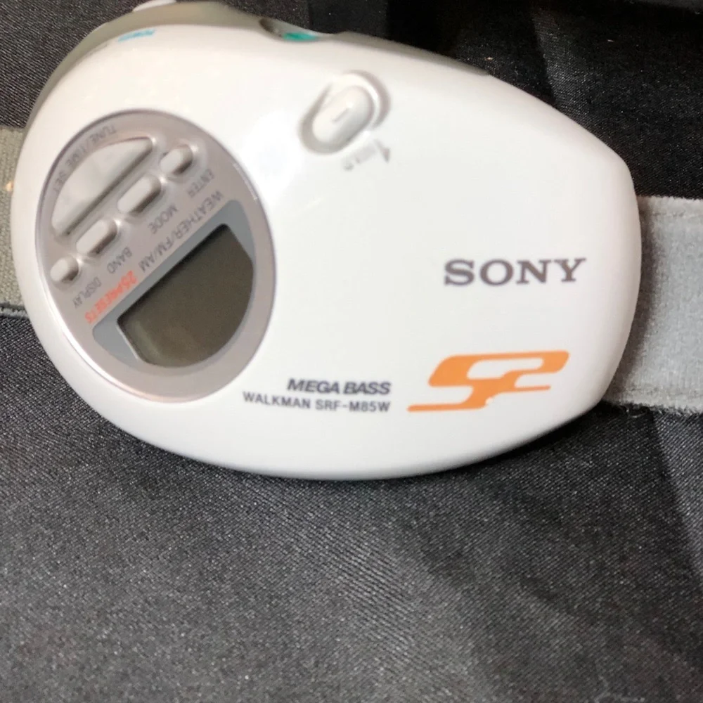 Sony White Walkman with Orange Accents